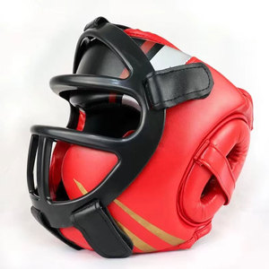 Protège-tête de boxe en cuir PU noir et argenté, équipement de protection pour adultes, unisexe, utilisation universelle - Product Image 5