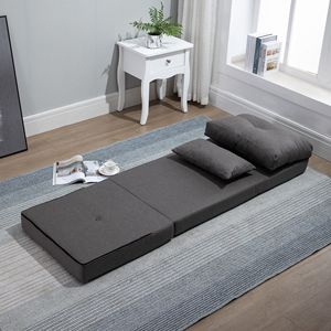 Poltrona Convertibile con Schienale Regolabile, Divano Letto Imbottito con Telaio in Metallo, Divano Pieghevole da Terra di Li - Product Image 2