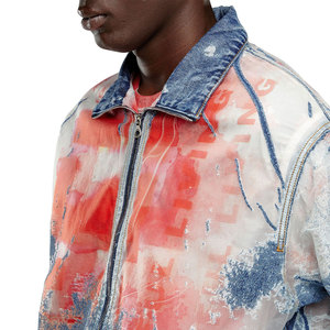 Veste en jean pour homme, logo personnalisé OEM, veste décontractée d'automne, manteau boutonné, coupe oversize, style vintage streetwear 2026 - Product Image 4