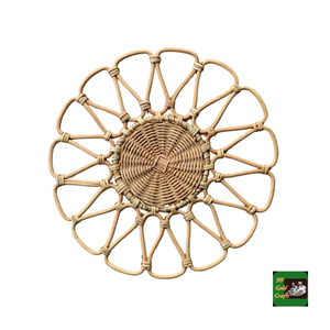 Sous-plats en rotin fabriqués au Vietnam, écologiques, en paille tressée, pour la décoration de table de fête. - Product Image 1