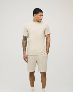 Men Oversized Drop Shoulder Gym Wear T Shirt and Short <b>Set</b> Quick Dry Fitness Breathable Sportswear Two Piece <b>Set</b> Matching <b>Set</b> - Product Image 1