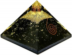Pyramide d'orgone en tourmaline noire naturelle pour la protection, la guérison énergétique, la méditation, la décoration Feng Shui, cadeau - Product Image 4
