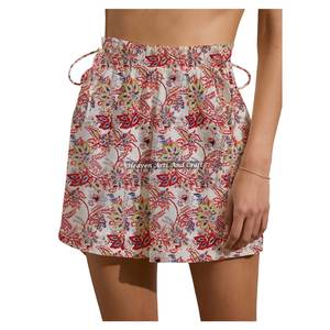 Shorts d'été décontractés pour femmes à taille haute, imprimé floral, avec cordon de serrage – Nouveauté tendance - Product Image 2