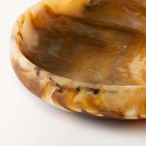 High Quality Handcrafted Resin Bowl High-Polished Wood Soup Noodle Serving Kitchenware Handmade Rice Plate - Product Image 3