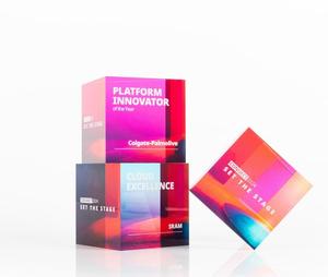 Elegant Cube Modern Clear Acrylic Durable Recyclable Custom Awards Trophy <b>Blocks</b> Corporate Recognition Events Competitions - Product Image 3