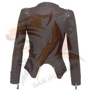 New Street Wear Style Regular Sleeve <b>Ladies</b> Leather <b>Jackets</b> Latest Arrival Solid Color Casual Wear Women Leather <b>Jacket</b> - Product Image 2