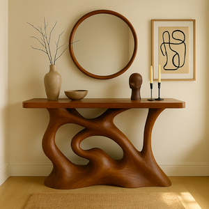 Mesa Consola de Estilo Antiguo Más Popular, Mesa de Madera Maciza para Sala de Estar, Muebles de Vestíbulo de Hotel, Mesa Consola para Pasillo y Sala de Estar - Product Image 5