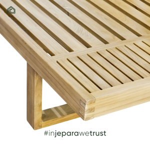 Banco de Comedor de Teca Sólida Resistente a la Intemperie para 2 Personas, Muebles de Jardín Impermeables - Product Image 2