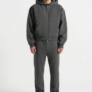 Nouveauté : Survêtements pour hommes à manches longues, respirants, surdimensionnés, avec fermeture éclair, style tendance, grande taille, pour la saison hivernale - Product Image 1