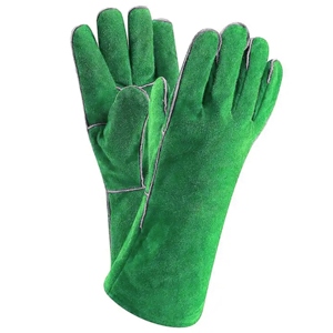 Gants de soudure en cuir de vachette bleu de haute qualité, équipement de protection individuelle professionnel, gants de sécurité résistants - Product Image 4