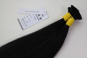 Superventas extensiones de cabello a granel color negro natural 24 pulgadas Super doble dibujado envío rápido - Product Image 6