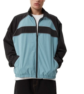Custom Summer Windbreaker Quick Dry Waterproof Outdoor Sportswear Nylon Windbreaker Jacket Color <b>Block</b> Zipper Crinkle Jacket - Product Image 5