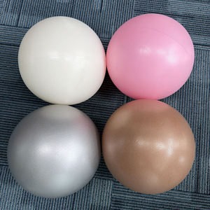 Ballon de yoga et de Pilates mini en PVC mat épais et doux, 25 cm, 150 g, marron, blanc, beige, avec logo personnalisé, pour studio de Pilates - Product Image 1