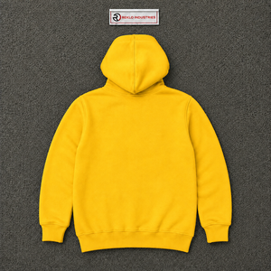 Sudadera con capucha amarilla oversize para hombre, estilo streetwear, con estampado gráfico de letras RICH, con bolsillo, precio al por mayor - Product Image 6