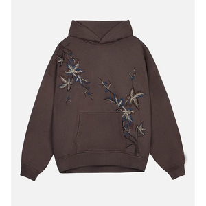 Expédition rapide, sweat à capuche zippé en molleton pour homme, 100% coton, broderie personnalisée, hiver, séchage rapide - Product Image 1
