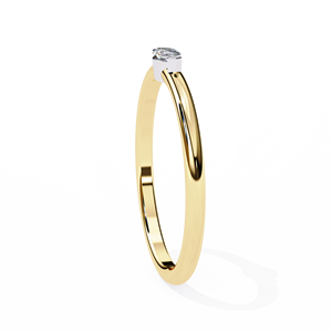 Anillo de Compromiso, Aniversario o Boda Clásico Minimalista con Diamante Corte Marquesa para Mujer, Oro de 10k, 14k o 18k - Product Image 4