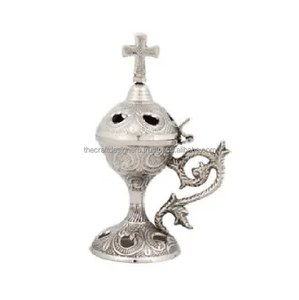 Hand Carving Design Premium Quality Incense <b>Burner</b> <b>Silver</b> Finished Jerusalem Church Supplies Sachet Smeller Incense <b>Burner</b> - Product Image 4
