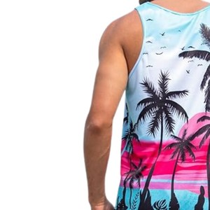 Nouveau débardeur pour homme en sublimation, cousu, confortable, anti-rides, respirant, qualité supérieure, prix abordable. - Product Image 2