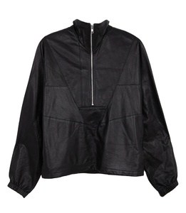 Chaqueta Cortavientos de Cuero Genuino Negra Unisex de Alta Calidad OEM, Estilo Motociclista, Chaqueta de Cuero a Prueba de Viento para Invierno - Product Image 1