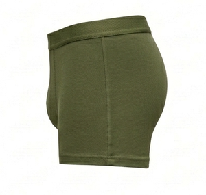 Boxers pour hommes vert olive en tissu tricoté Spandex/Modal, confortables, lavables en machine, coupe classique, logo personnalisé, coutures invisibles - Product Image 5