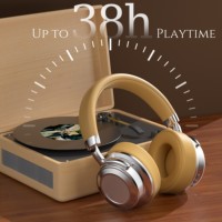 Casque sans fil professionnel à réduction de bruit avec son HIFI et basses profondes, style vintage tendance, idéal comme cadeau promotionnel d'entreprise - Vente Flash