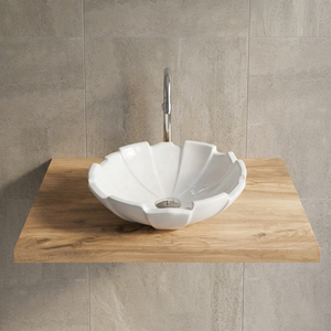 Vistaar Lavabo de comptoir ovale en céramique blanc de qualité export, pour salle de bain moderne, équipement sanitaire - Product Image 6