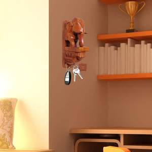 Handmade Wooden Elephant <b>Key</b> Holder – Wooden Elephant <b>Wall</b> <b>Hook</b> Stand – Durable <b>Key</b> Storage for Home Entryway - Product Image 4