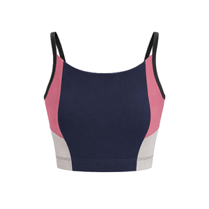 <b>Women's</b> Color Blocking Sports Bra <b>Square</b> <b>Neck</b> Spaghetti Strap Seamless Breathable Medium Support Yoga Workout <b>Top</b> - Product Image 5
