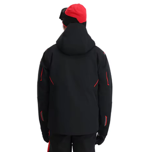 Veste de ski et de snowboard pour homme, taille plus, Mon/tec, noire, imperméable, 100% polyester, hiver, avec capuche, isolée - Product Image 3