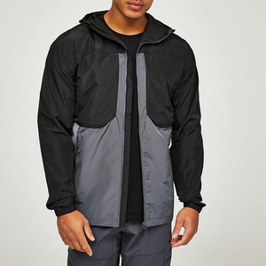 Custom Winter Plus Size Nylon Sweat Suit <b>Zip</b>-<b>Up</b> <b>Jacket</b> Casual Lightweight Patchwork Mens Windbreaker Streetwear Tracksuit - Product Image 4