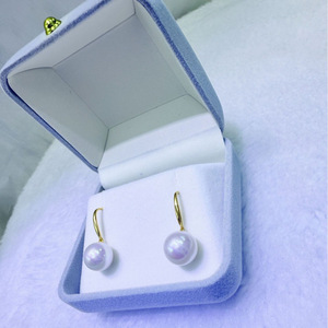 Boucles d'oreilles pendantes en perles d'eau douce Zhuji 10-11 mm, rondes et impeccables, avec argent pur S925, bijoux élégants et tendance - Product Image 3