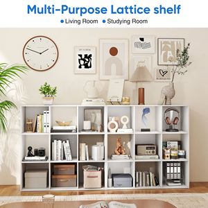 Étagère de rangement ouverte à 9 cubes avec 5 panneaux arrière amovibles, organisateur polyvalent pour salon, chambre, entrée - Product Image 5