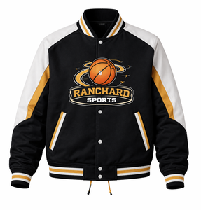 เสื้อแจ็คเก็ตบาสเก็ตบอลพรีเมียมแบบสั่งทำพิเศษ น้ำหนักเบา ระบายอากาศได้ดี เหมาะสำหรับกีฬา ทีมฝึกซ้อม และใช้สำหรับเชียร์ทีม ประสิทธิภาพสูง - Product Image 1