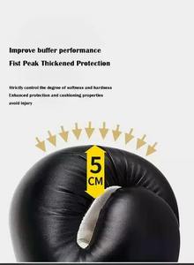 Guantes de Boxeo de Piel Sintética PU con Logotipo Personalizado, Cierre de Velcro, para Entrenamiento y Sparring, OEM Disponible, MOQ Bajo - Product Image 3