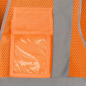 Chaleco de seguridad reflectante de alta calidad con múltiples bolsillos y logotipo personalizable para construcción y actividades al aire libre - Product Image 6
