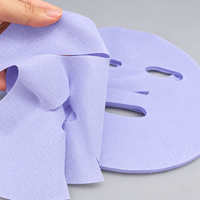 Masque facial sec en microfibre soyeuse bleue, personnalisable, pour hydrater et nourrir la peau, emballage imprimé