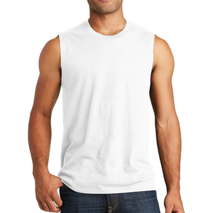 100% Cotton Men's Clothing Tank <b>Tops</b> Solid Color Plus Size High Quality Breathable Quick Dry <b>Low</b> Price Men Tank <b>Top</b> For Sale - Product Image 4