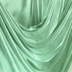 Romantic Aqua Velvet Fabric Solid Plain Woven 100% Polyester Medium Weight Brushed Sueded Material Formal Wear Wedding Apparel - Product Image 5