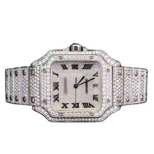 Top Venta Lab Diamond Classic Diver Iced Automático Cuarzo Lujo Hombres Reloj con VVS Moissanite - Product Image 1