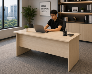 Escritorio de Oficina Rectangular Moderno de Madera, Diseño Minimalista, Independiente, para Oficina en Casa o Uso Comercial, Sistema de Oficina AY V-GT - Product Image 1