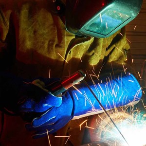 Gants de soudage en cuir de vachette à manches longues rembourrées, résistants aux flammes, pour travaux lourds, sécurité industrielle, lutte contre les incendies, grillades - Product Image 2