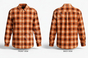 Chemise à carreaux en flanelle à manches longues, boutonnée, décontractée, à motif imprimé personnalisé, style streetwear pour fêtes en extérieur et pour le travail - Product Image 4