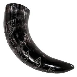 Corne à boire traditionnelle viking, mythologie nordique, tasse artisanale, corne à boire viking rustique, tasse médiévale authentique, authentique corne viking nordique - Product Image 3