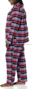 Ensemble de pyjama chemise et pantalon à manches longues en flanelle pour femmes 100% ensemble de vêtements de nuit en coton avec bouton - Product Image 2