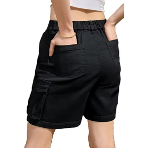 Shorts en jean pour femme au design parfait, coupe ample, taille haute, longueur genou, tendance, pour l'été - Product Image 4