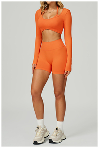 Nuevos Conjuntos de Yoga de 2 Piezas para Mujer, Color Sólido, Ropa Deportiva Transpirable y Ecológica para Gimnasio y Fitness, 2026 - Product Image 5