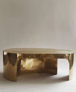 Modern <b>Round</b> Marble Coffee <b>Table</b> With Metal Frame Contemporary Living Room Furniture - Product Image 6