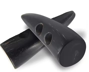 Botones de cuerno de búfalo 100% natural, hechos a mano, de 2 agujeros, ecológicos, para decoración de ropa, de la India. - Product Image 4