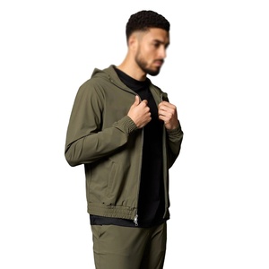 Brand New Men's Casual Sportswear Activewear Vert Imprimé Slim Fit Survêtement De Maternité À Capuche Respirant Lavé Conception Vente - Product Image 3