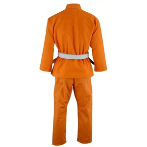 Custom <b>Orange</b> BJJ Gi Uniform Brazilian Jiu Jitsu Kimono Martial Arts Training Suit OEM Judo Gi Manufacturer 100% Cotton Front - Product Image 2